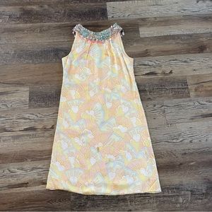 Vintage Pab 60’s mod beaded neckline sun dress